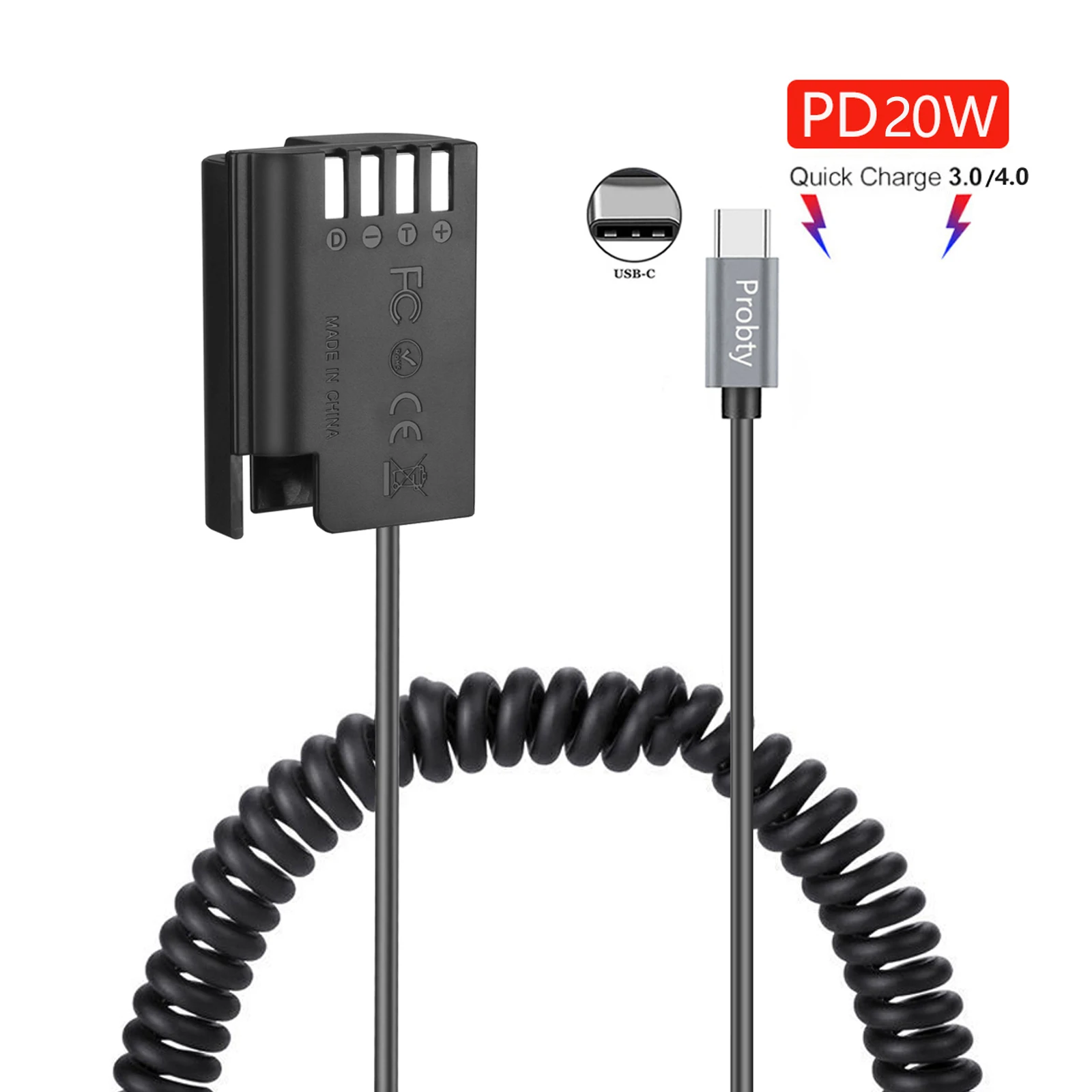 

PD20W USB-C DMW-BLK22 Dummy Battery DMW-DCC17 Power Adapter for Panasonic Lumix S5 DC-S5 DC-S5K LUMIX GH6 Camera