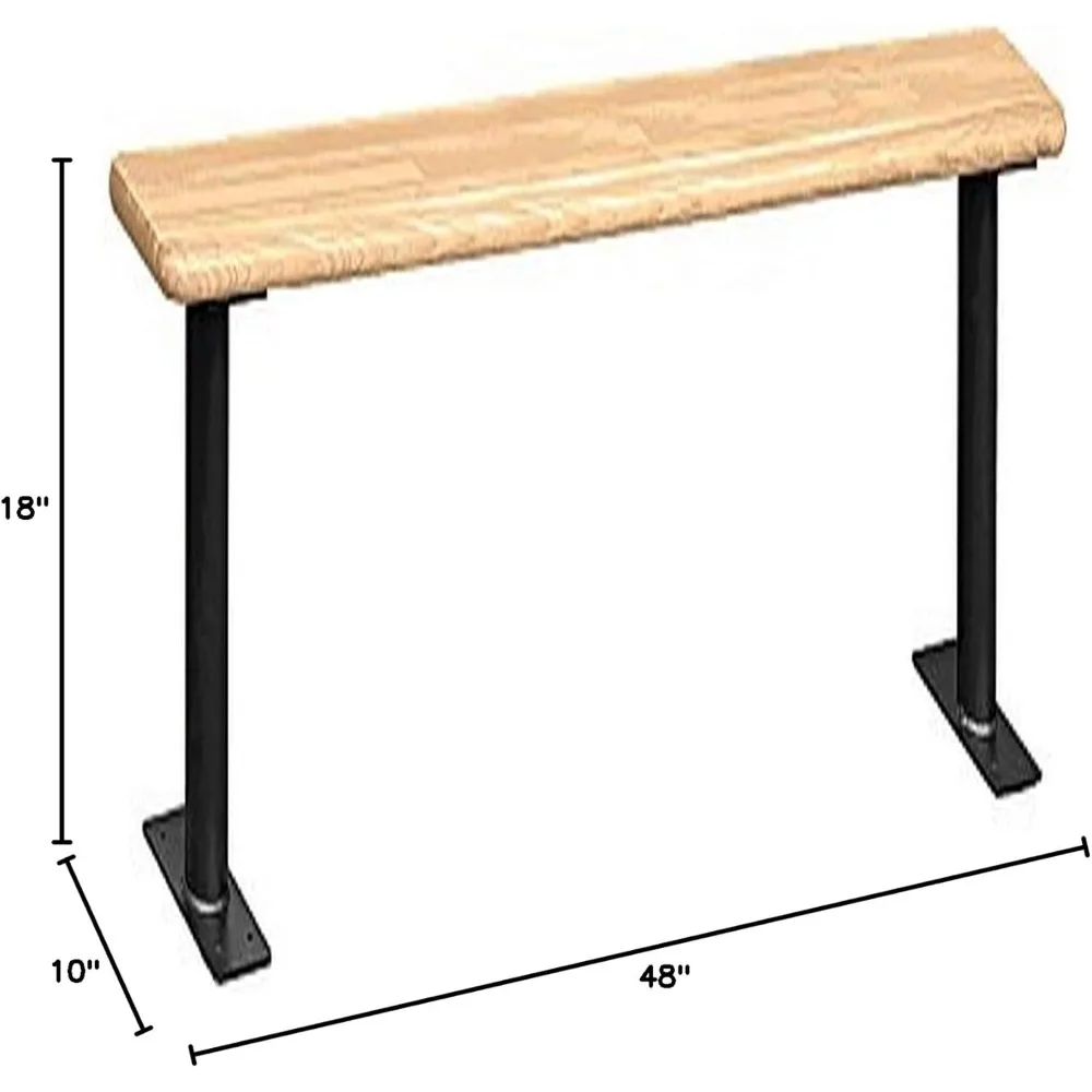 Bancos de armazenamento de madeira de 36 polegadas em tom claro