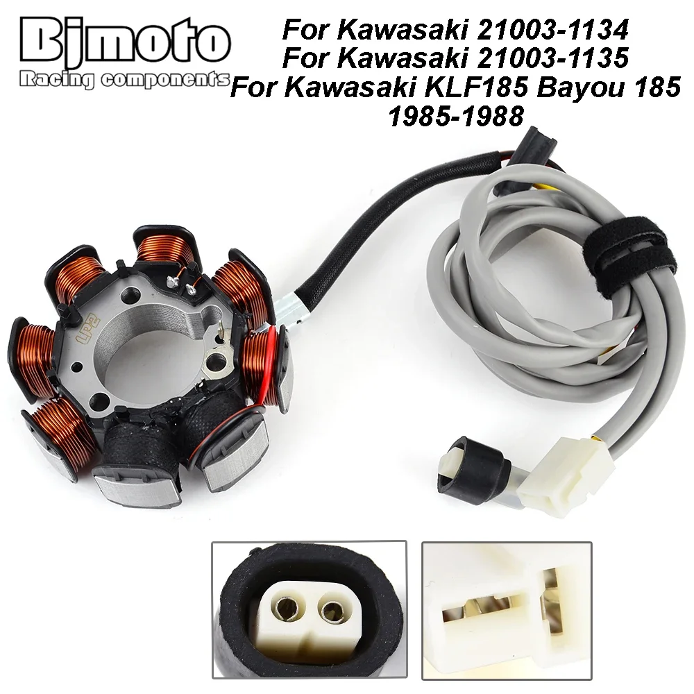 Motorcycle Generator Stator Coil For Kawasaki KLF185 Bayou 185 1985-1988 21003-1134 21003-1135