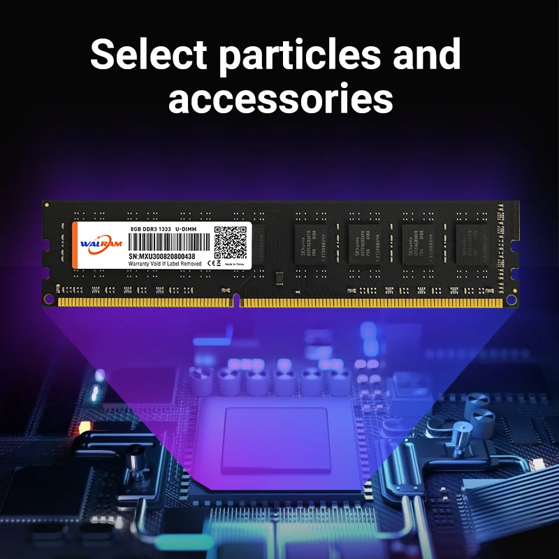 Walram DDR4 2666MHz Memoria Ram DDR3 8GB 1600MHz Ram DDR4 16GB 32GB 4GB 2400Mhz 1333MHz Udimm Memori Internal untuk PC Desktop