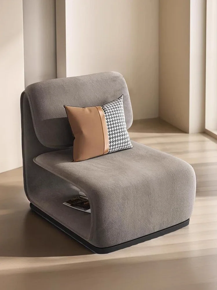 

Leisure Chair Designer Creative Model Room Living Home Balcony Simple and Irregular Internet Red Fabric Single Person Sofa