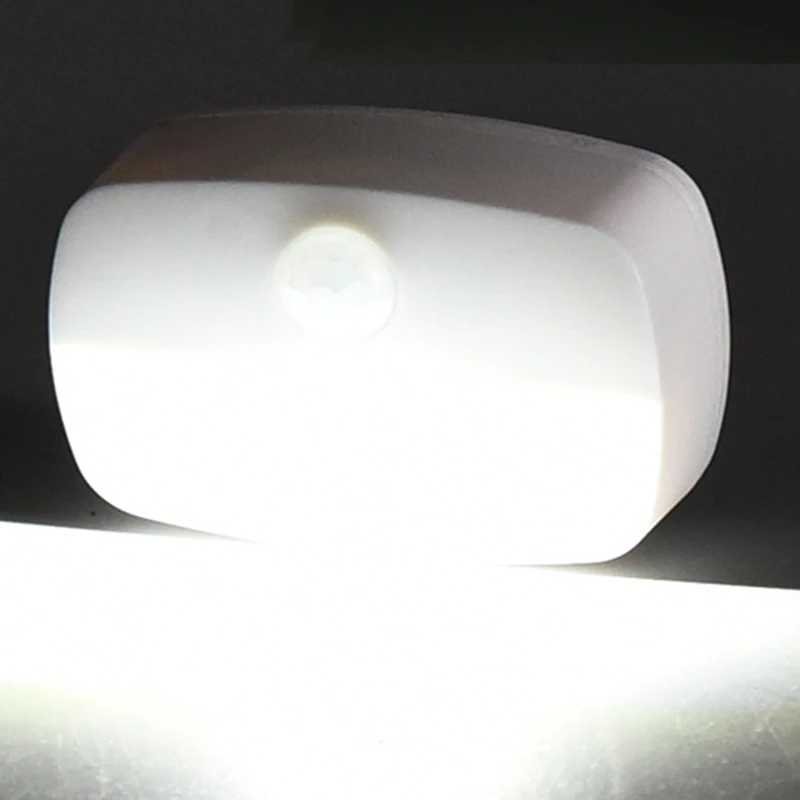 Lámpara de noche de luz LED para debajo del gabinete, armario, dormitorio, cocina, escaleras, luces de disco LED