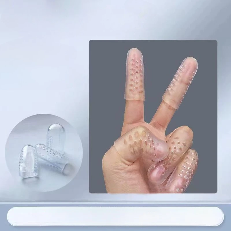 10pcs/set Silicone Finger Protectors Moisturizing Pain Relief Finger Sleeves Thickened Anti-Slip Guards for Writing Cooking Work
