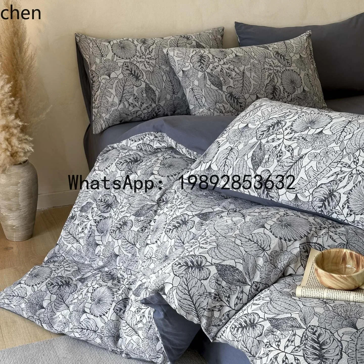 

four-piece set of pure cotton high-end duvet cover, bed sheet, fitted sheet, and bedding