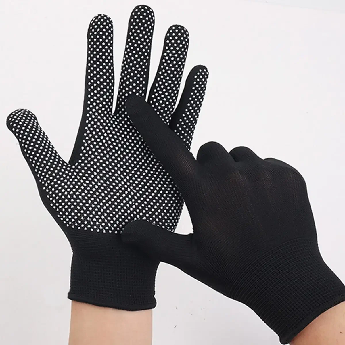 2PCS Non-Slip Nylon Working Garden Gloves Thin Wear-Resistant Site Anti-Fouling Hands Protective Glove Riding Touchscreen Mitten