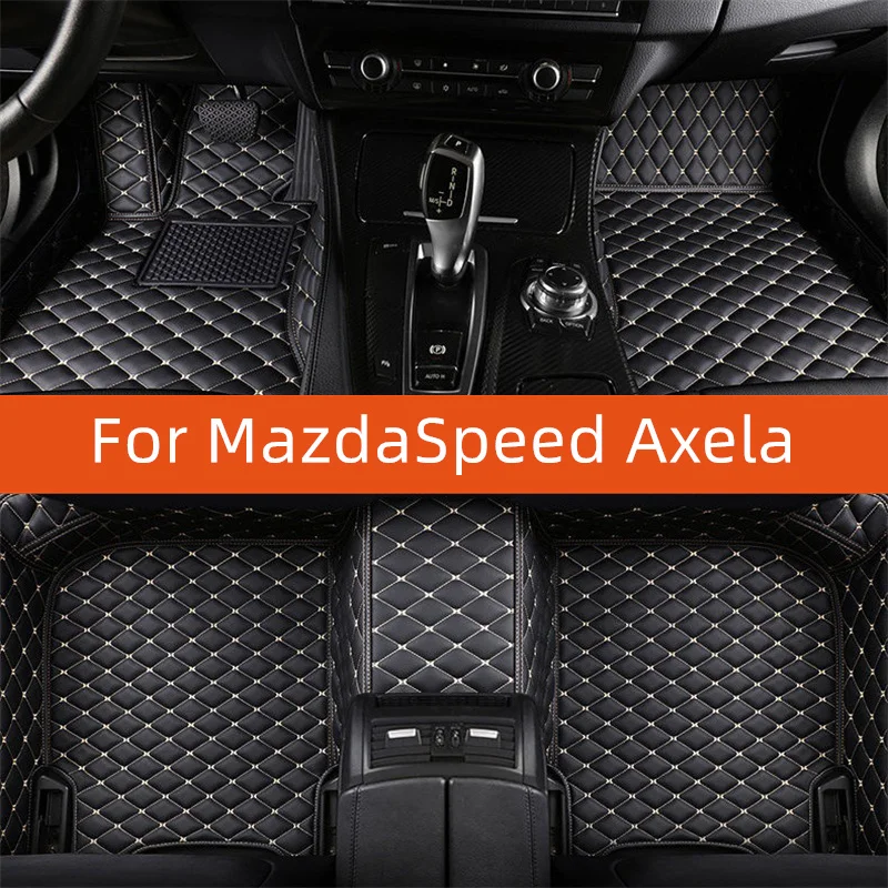 

Custom Leather Car Floor Mat For Mazda MazdaSpeed Axela 2009 2010 2011 2012 2013 Car Mat Interior Accessories