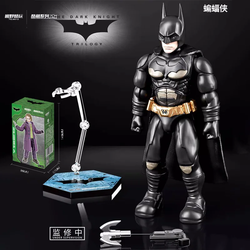 6pcs DC Justice League Batman ABS Joint Mobiliteit Bruce Wayne Joker Two-Face Bane Action Figure Blind box Anime pop Speelgoed Gift
