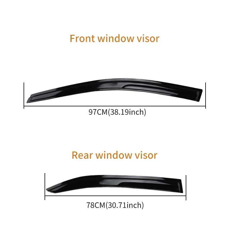Acrylic Window Deflector Vent Sunshade for Toyota Camry Sedan 2007-2011