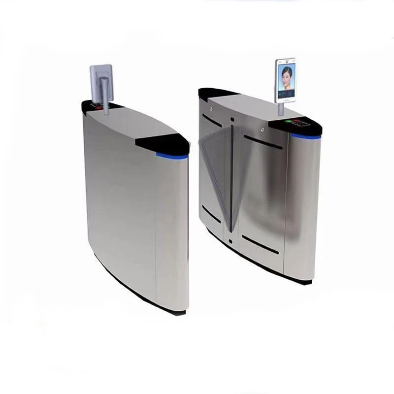 Security Barrier Gate Swing Flap Turnstiles Automatic Glass Swing Gate Turnstile Machine for Entrance & Exit