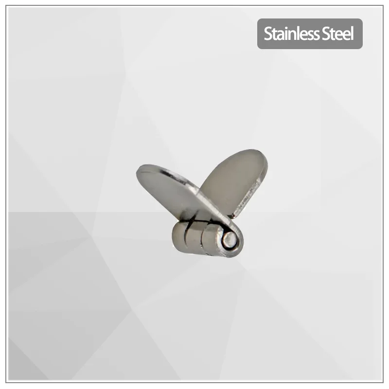 

304 Stainless Steel Circular Non Perforated Small Hinge Industrial Medical Equipment Cabinet Welding Door Hinge