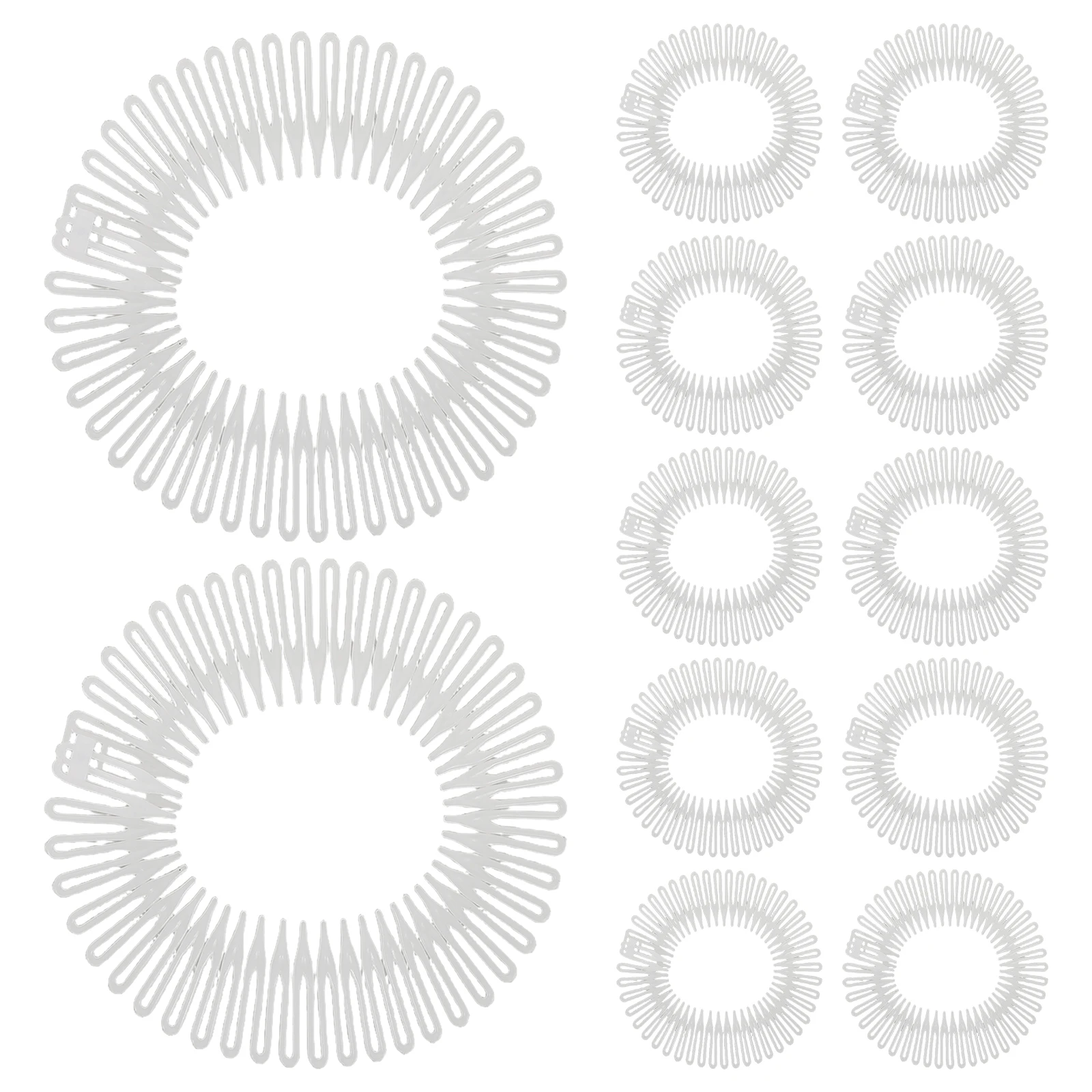 

12 Pcs Hair Comb Invisible Shaving Stretch Headband Elastic Combs Holder Headgear Stretchy Hairband Transparent Brush