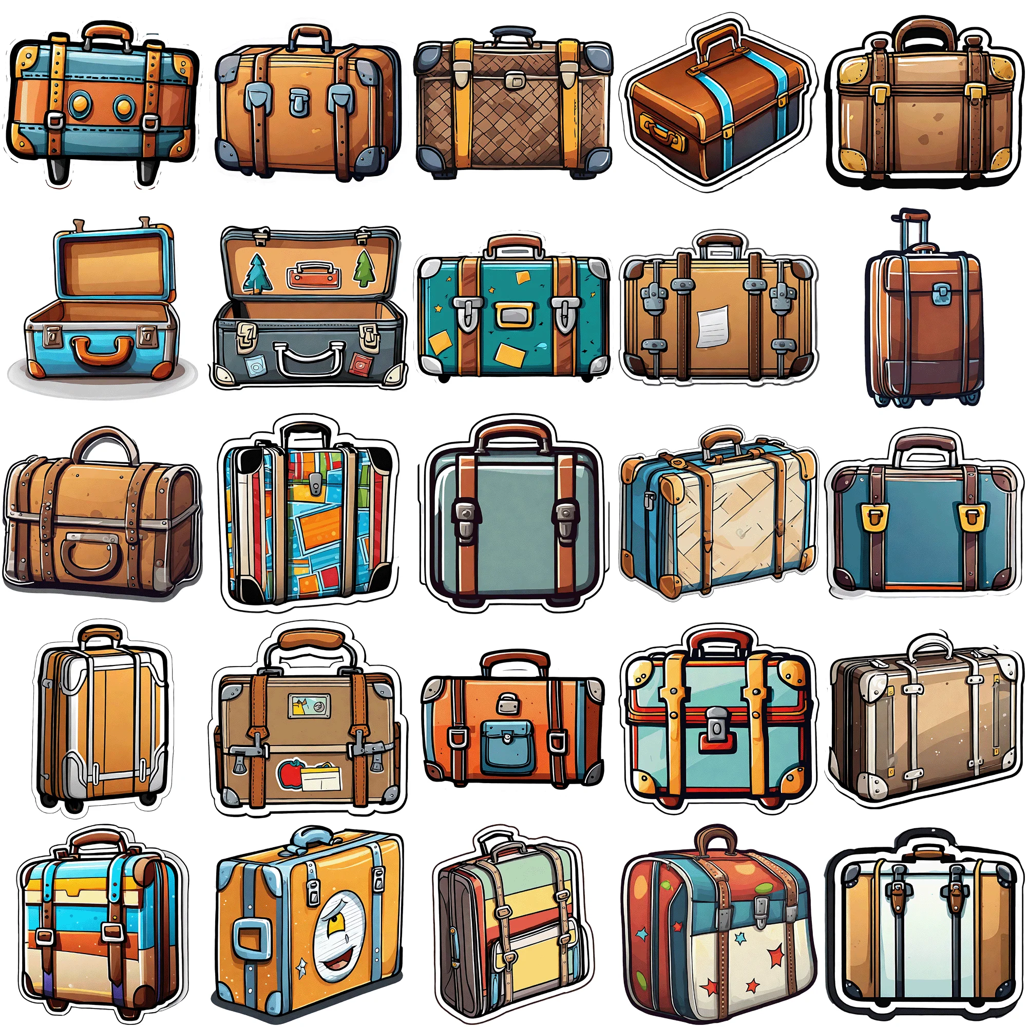 

50 pieces of cartoon travel box stickers Add a Touch of Fun and Color to Any Room with these 50 pcs Stickers