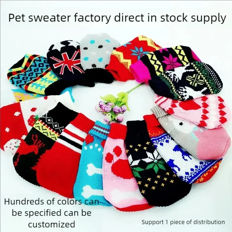 Pet Clothes Dog Sweater Cat Costume For Small Dogs Christmas Deer Clothing Cat Sweater Dogs Coat Halloween Warm Pet Knitte Coat