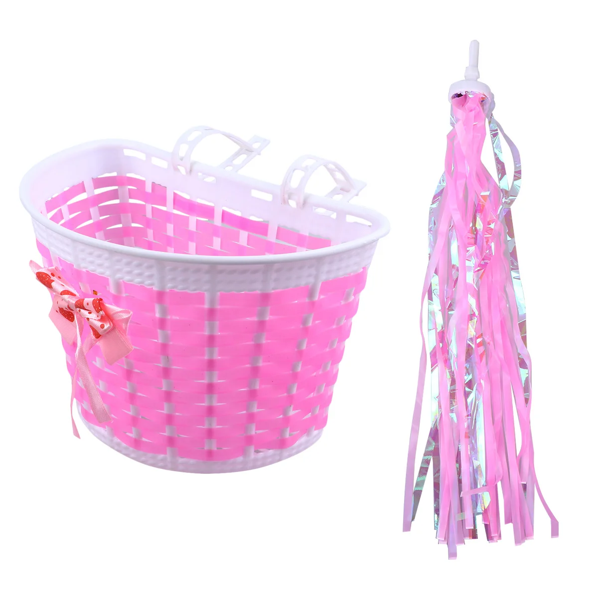 

4Pcs Bike Handlebar Streamers Pink Stylish Durable Bike Accessories Basket Decoration Birthday Gift Decorative Supplies