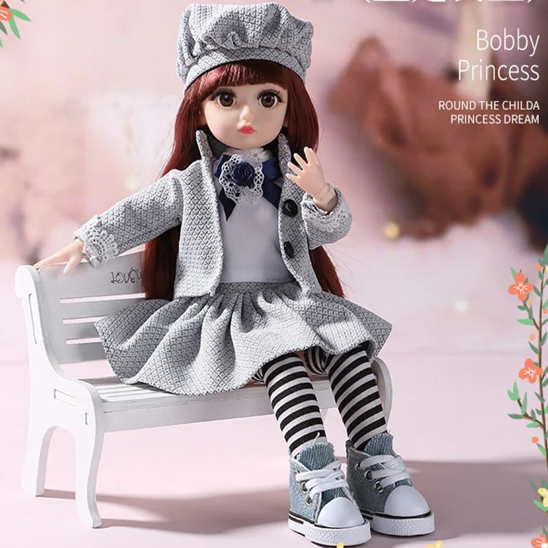 36CM Beauty Bjd Doll Gifts For Girl 15 Movable Jointed Princess Dolls With Clothes Fashion DIY Doll Handmade Gifts For Girl Toy