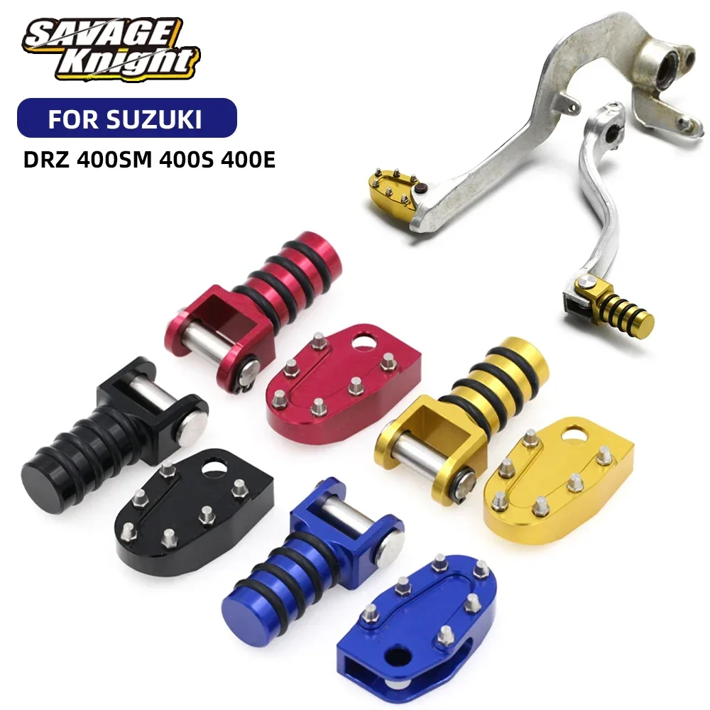 Brake Pedal & Shifting Lever Toe Peg Step Plate For SUZUKI DRZ 400SM DRZ400 S E 2000-2024 Motorcycle Accessories Adjustable Sets