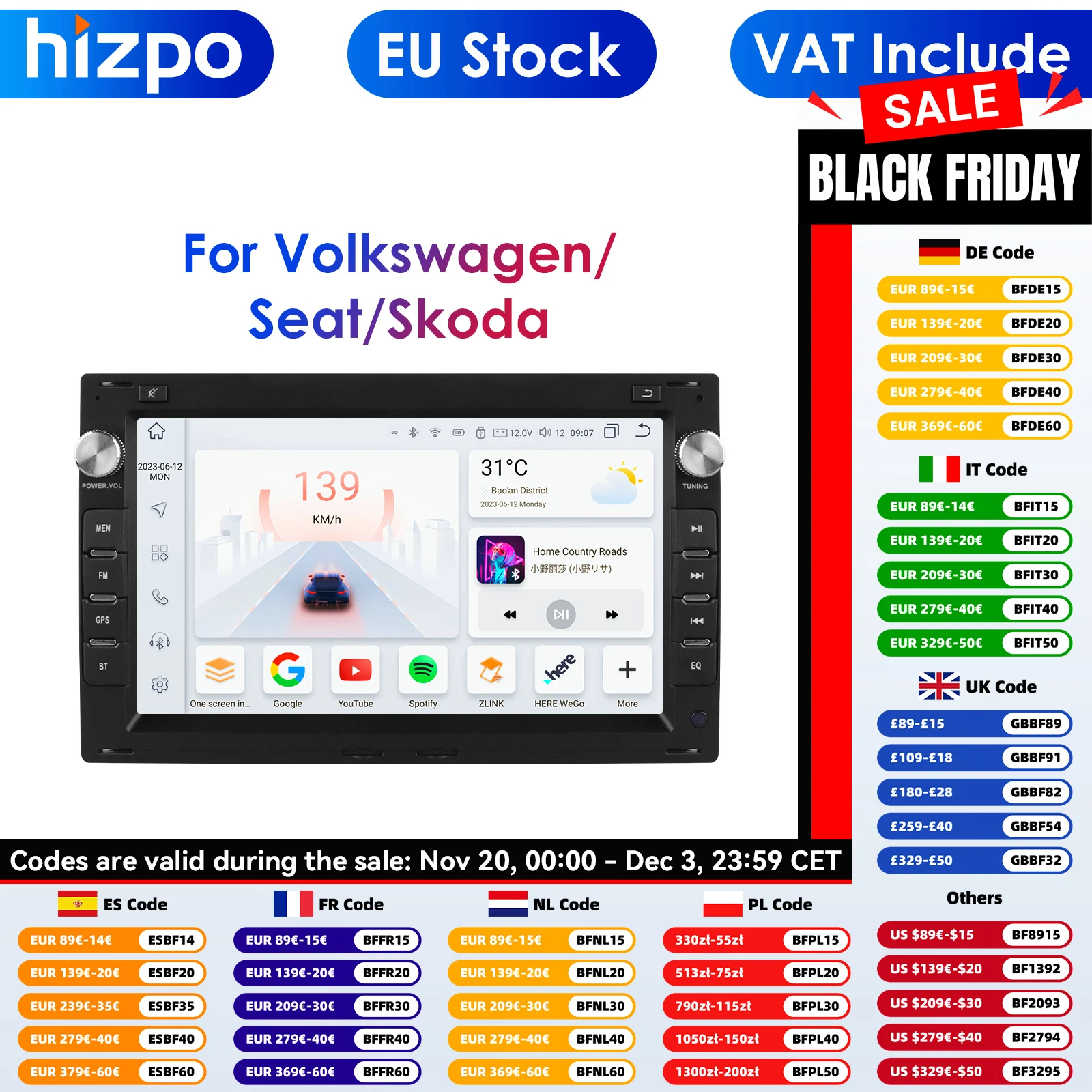 Radio Multimedia con GPS para coche, reproductor con Android, 4G, Carplay, 2DIN, Audio, para VW, Golf 4, Passat, POLO, Transport, T5, Multivan, Seat, Jetta