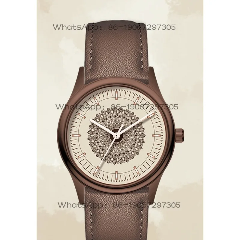 Artistic Retro Coffee Color: Custom Quartz Watches As Gifts for Besties and Girlfriends