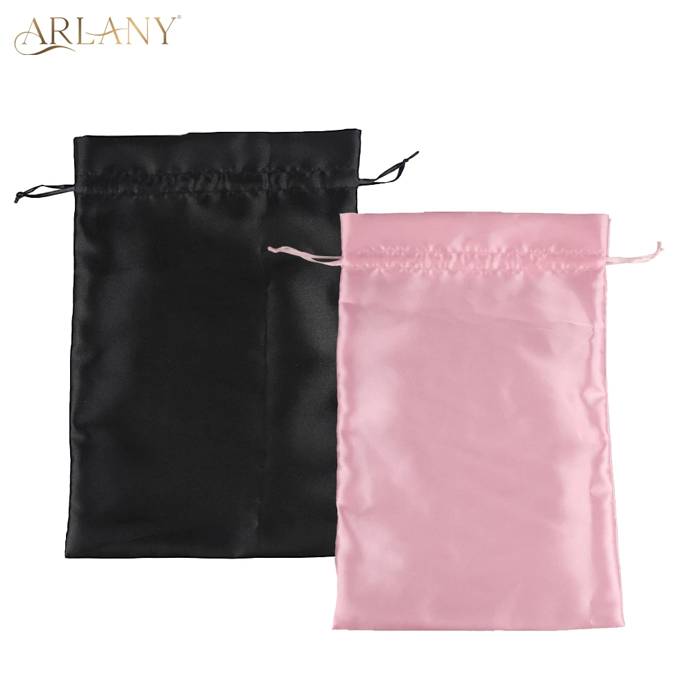 Arlany 10 pçs mancha peruca saco de armazenamento sacos de extensão do cabelo com cordão malotes de viagem sacos de armazenamento de transporte de trama presente