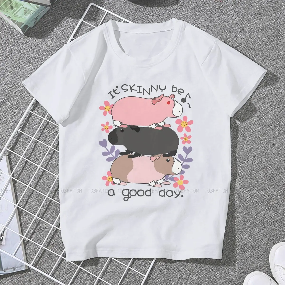 Skinny Be A Good Day Hip Hop TShirt  Pig Animal Creative 4XL T Shirt Female Short Sleeve Special Gift Idea