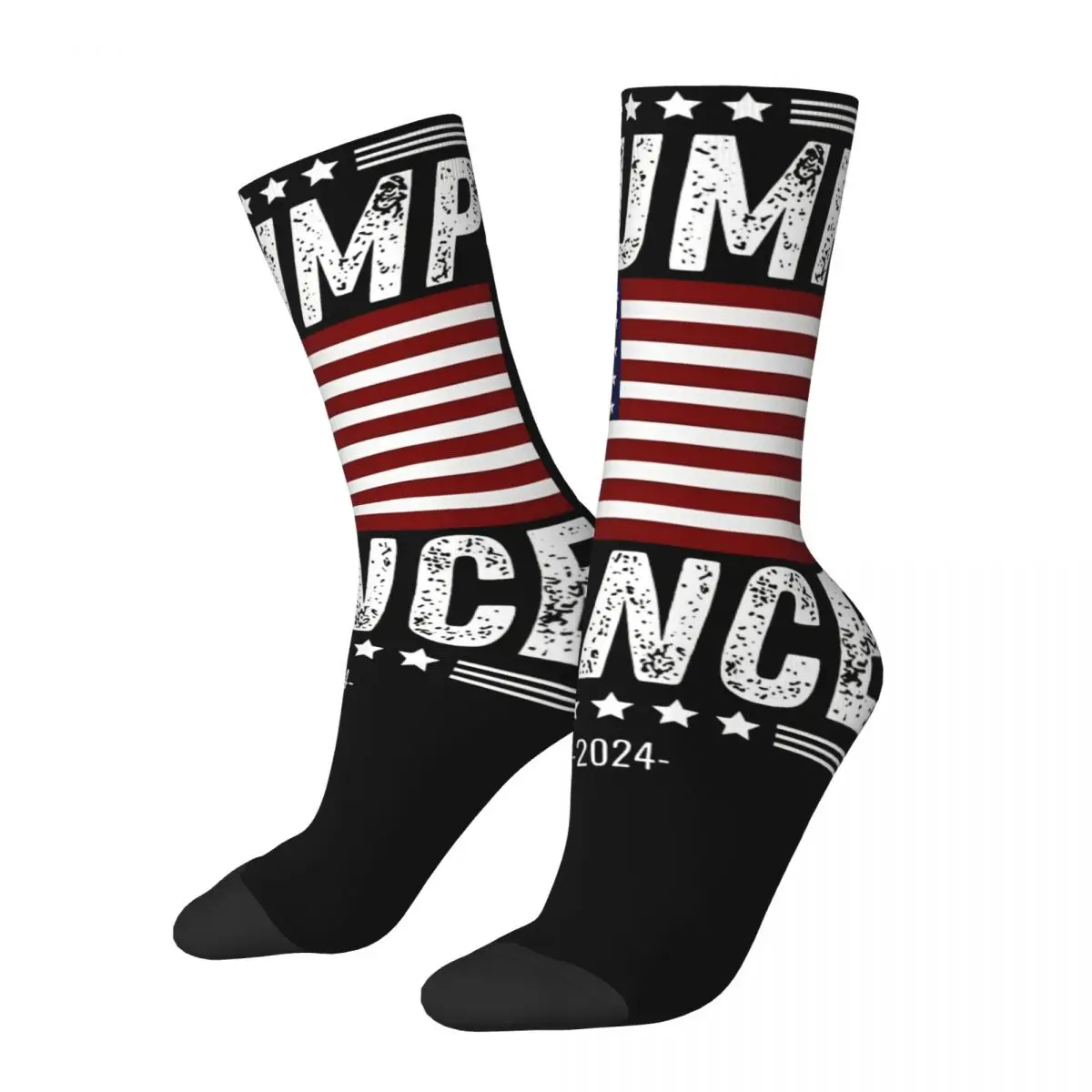 Cozy Men Socks 2024 Election Trump Vance Merchandise Comfortable MMGA Skateboard Socks All Season