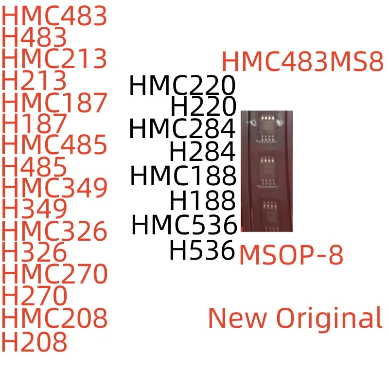 10piece New Original H483 HMC483 HMC483MS8 H213 HMC213 HMC213MS8 H187 HMC187 HMC187MS8 H485 HMC485 HMC485MS8 H349 HMC349MS8 MSOP