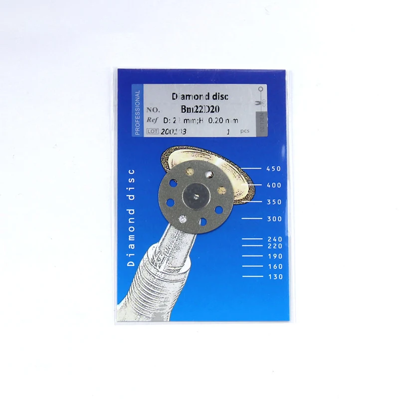 Lodden Dental Diamond Disc Disks 0.15/0.19/0.20/0.3/0.4mm Ultra-thin Sided Grit Cutting Disc Tool Dental Lab Slice 1pcs