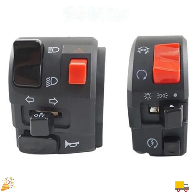 Universal Motorcycle Modified Handlebar Control Switch 7/8Inch / 22Mm Handlebar Switch Turn Signal Fog Lamp Start