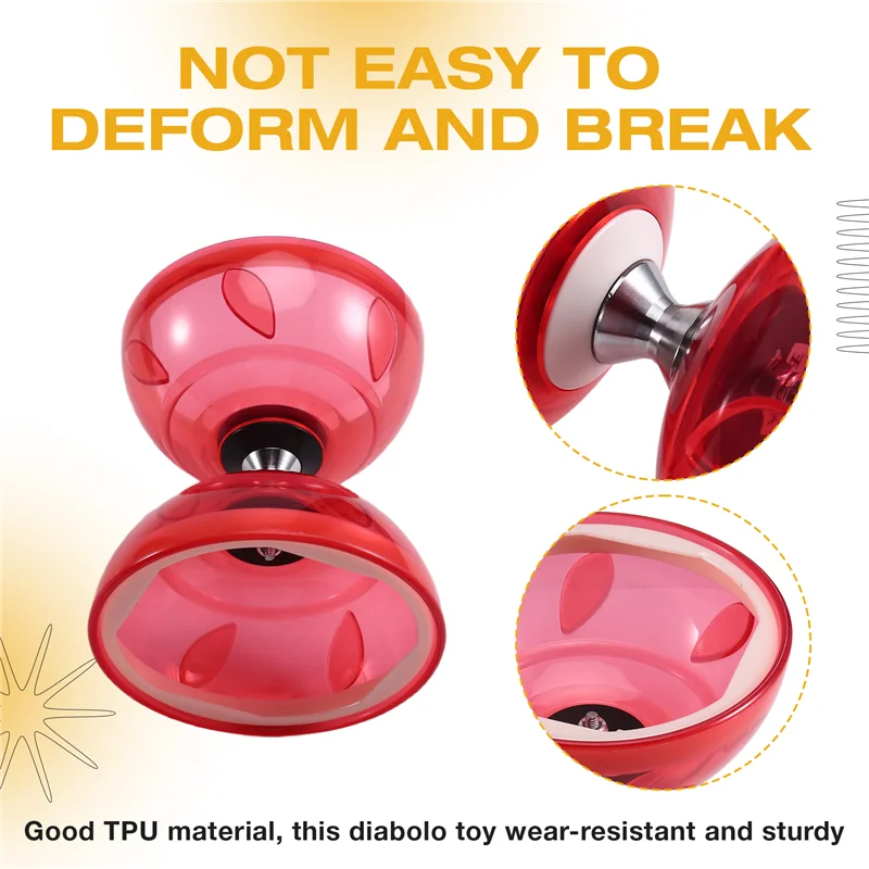 Highly Recommended Three-Bearing Double-Head For Diabolo Outdoor Fitness For Elderly Children Yo-Yo Play