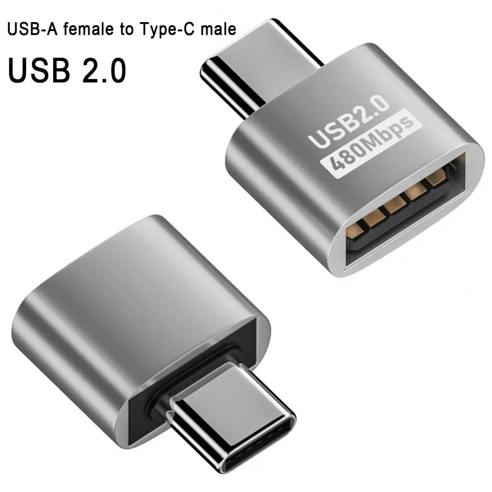 Durable Usb Adapter Usb to Type-c Adapter High-speed Type-c to Usb-a 2.0 Adaptor for Data Transfer Charging Multi-functional Use