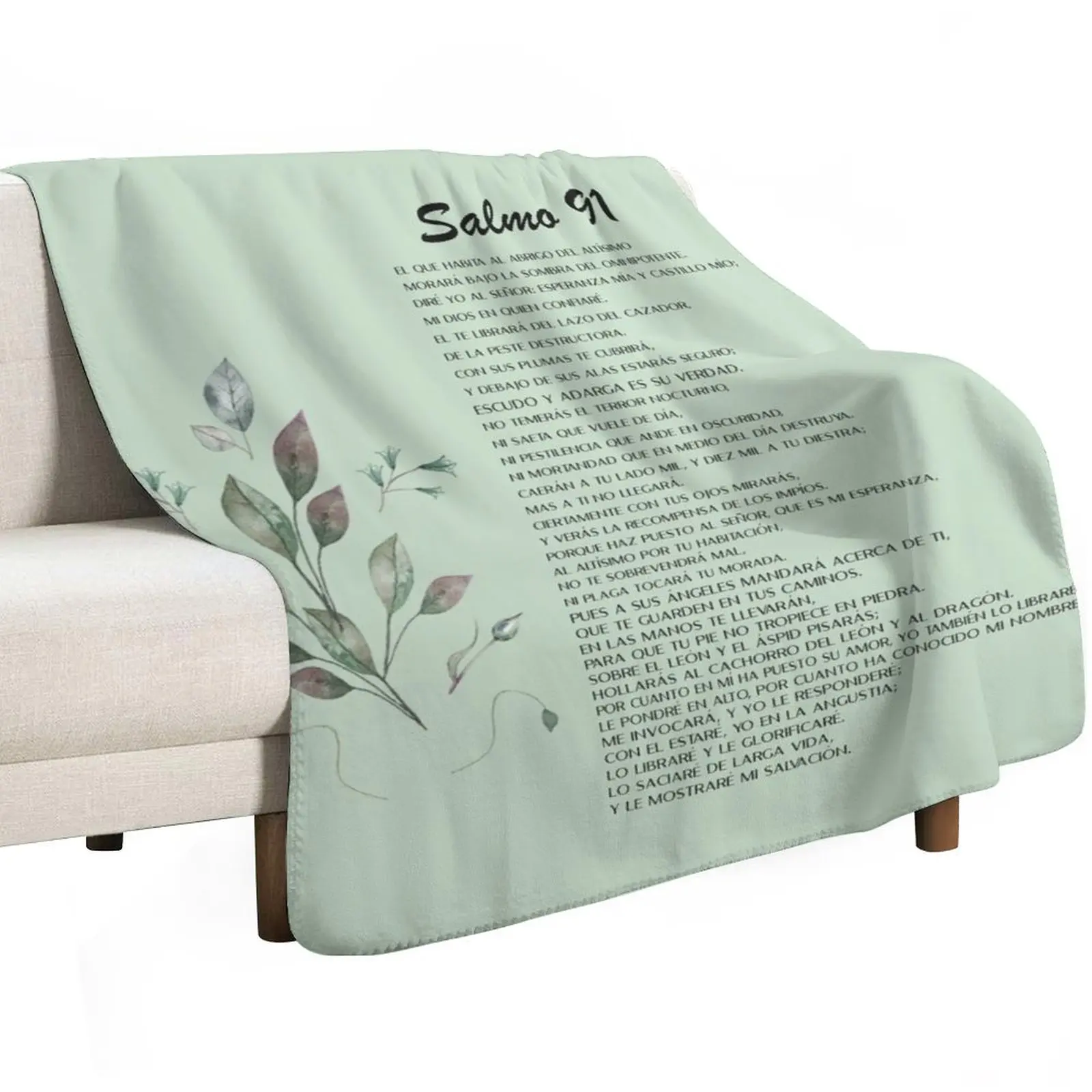 Salmo 91, Spanish Bible Verse Throw Blanket valentine gift ideas Furrys halloween Plush Luxury St Soft Big Blankets