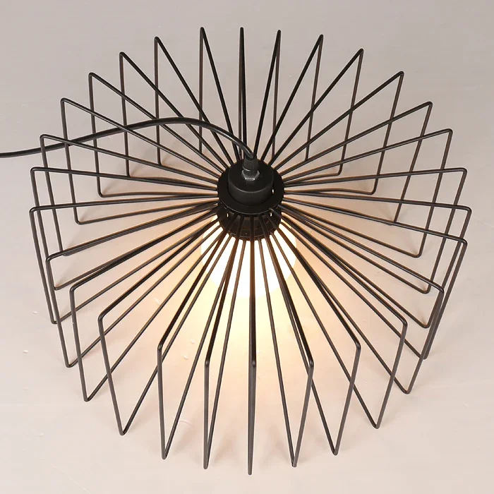 

Modern pendant light iron cage DIY nordic loft American industrial pendant lamp restaurant bar LED light fixture free shipping