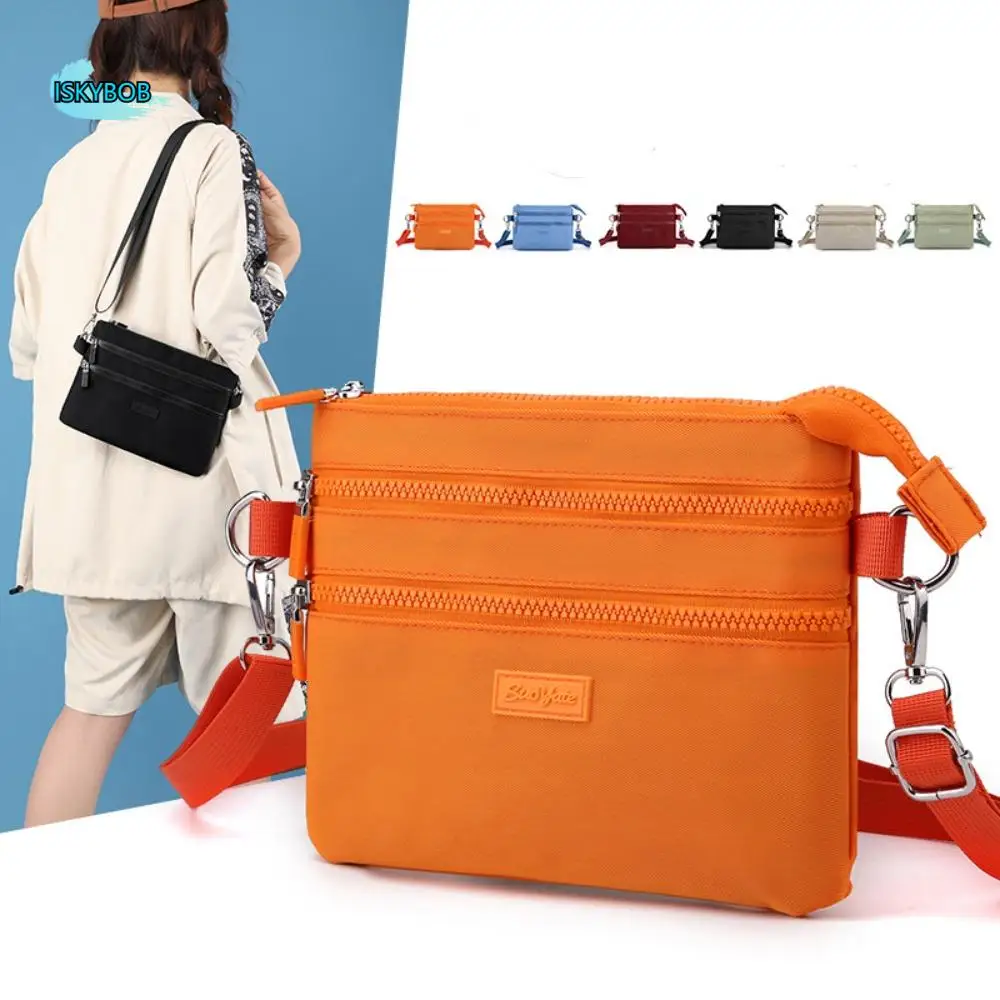 

Square Nylon Shoulder Bag Solid Color Multifunctional Middle-aged Mom Bag Korean Style Elegant Ladies Messenger Bag Travel