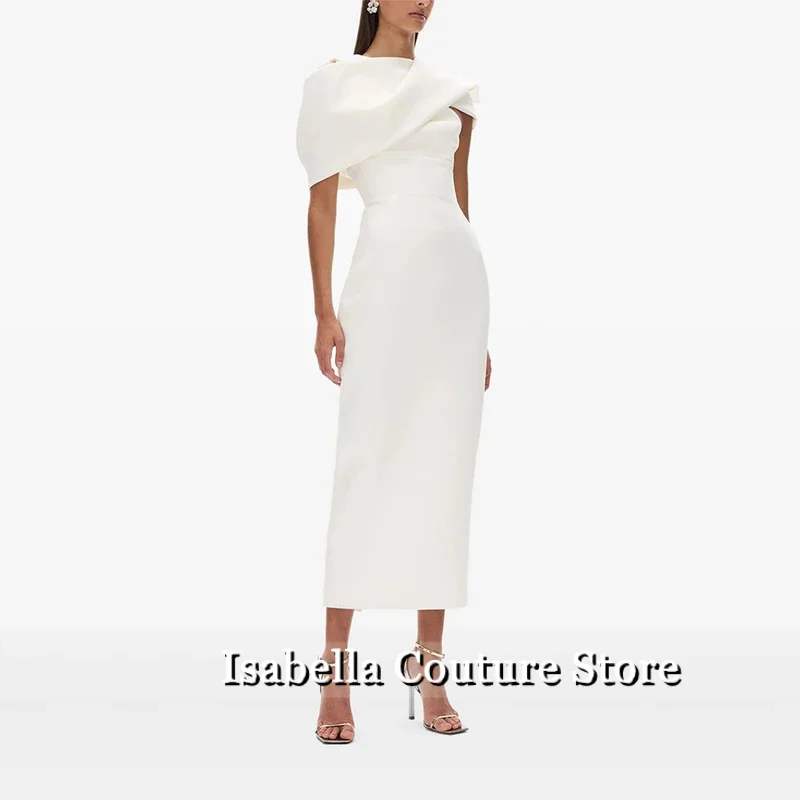 

Женские вечерние платья на одно плечо, длиной до колена, вечерние платья миди без рукавов с разрезом сзади, элегантное свадебное платье для гостей 2025