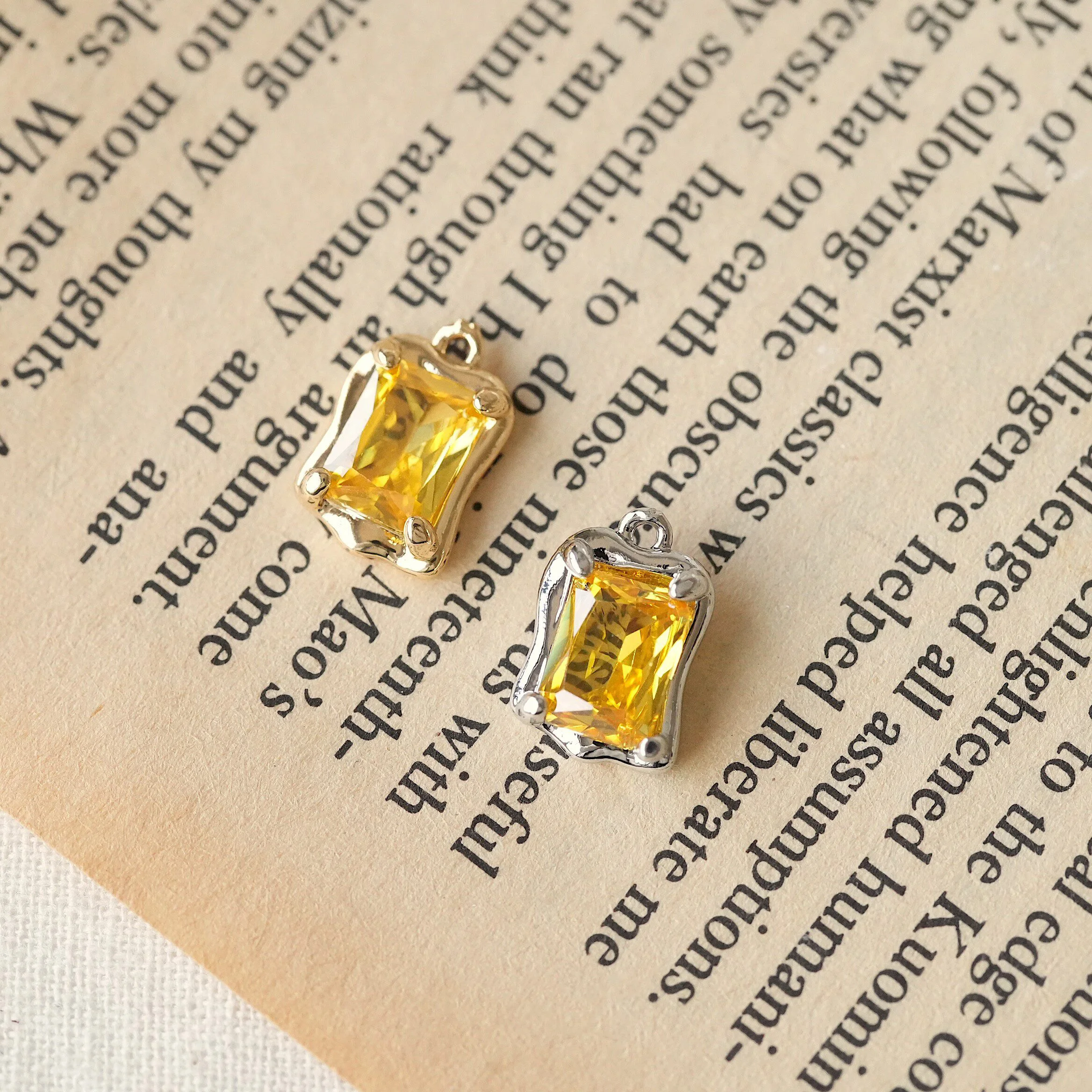 4PCS Gold Plated Irregular Hea - Jewelry Making Store 评论和价格