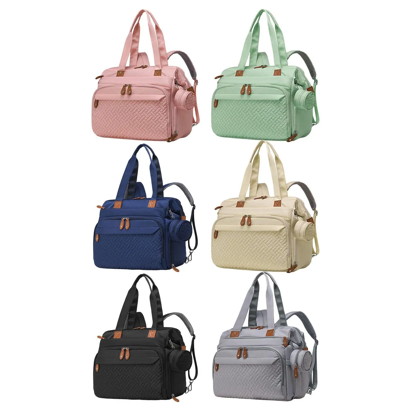 

Diaper Bag Backpack Pacifier Case Oxford Cloth Waterproof Multifunctional Organizer Travel Bag for Bottle Trip Essentials