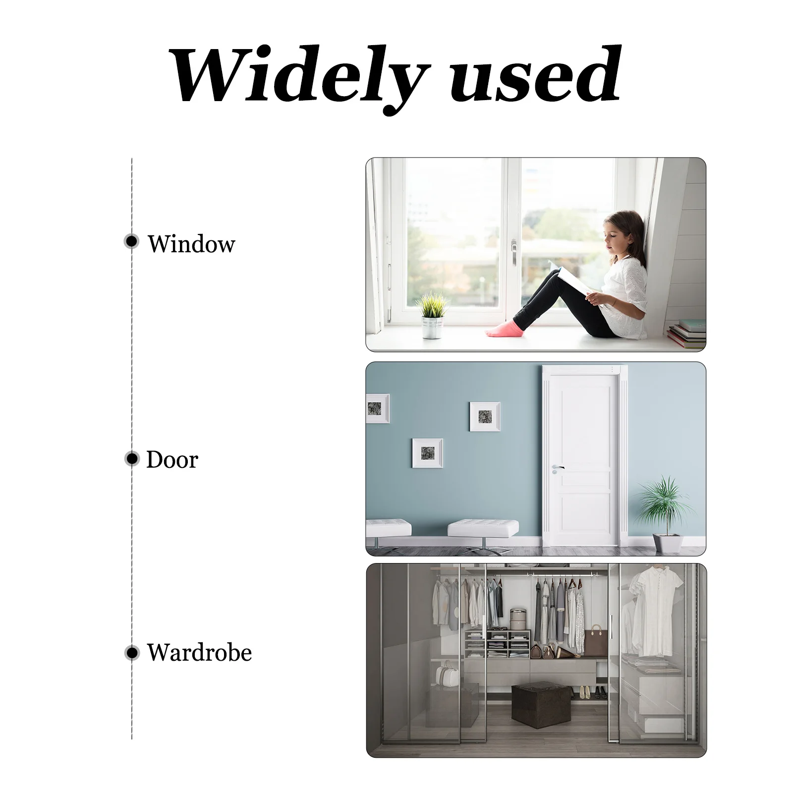 

Flexible Door Bottom Seal Strip Durable Three Layer Soundproof Door Draft Stopper Noise Reduction Windproof Strip Easy