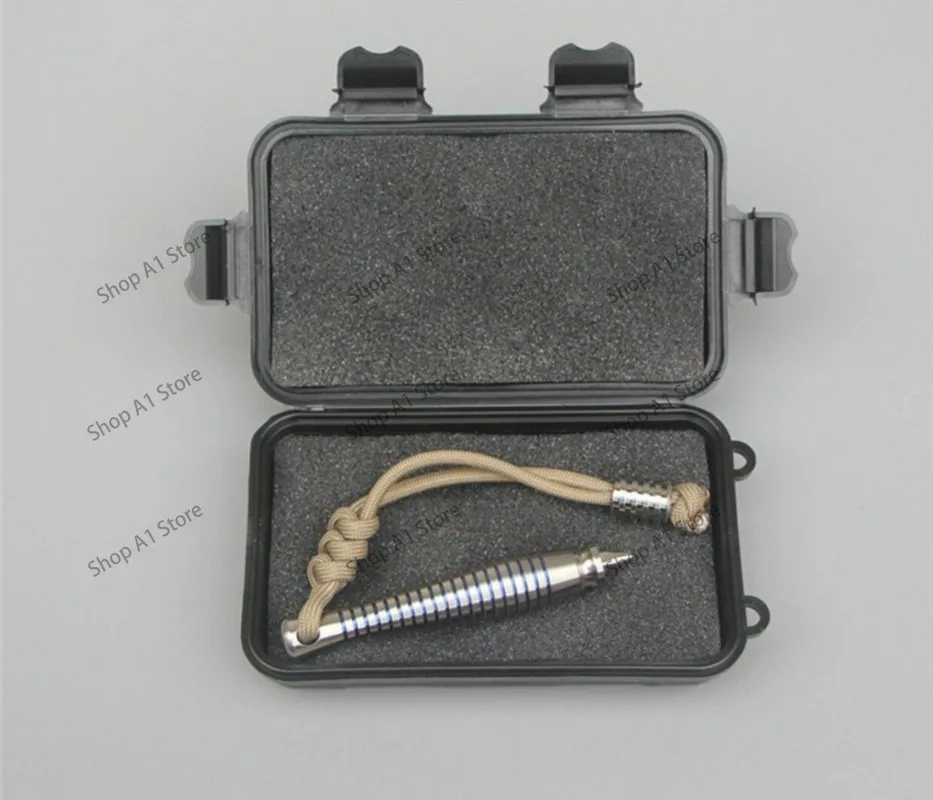 TC4 Titanium Alloy EDC Tool | Hidden Dual-Function Tea Needle & Awl | Hand-Baked Color | Portable Detachable Outdoor Accessory