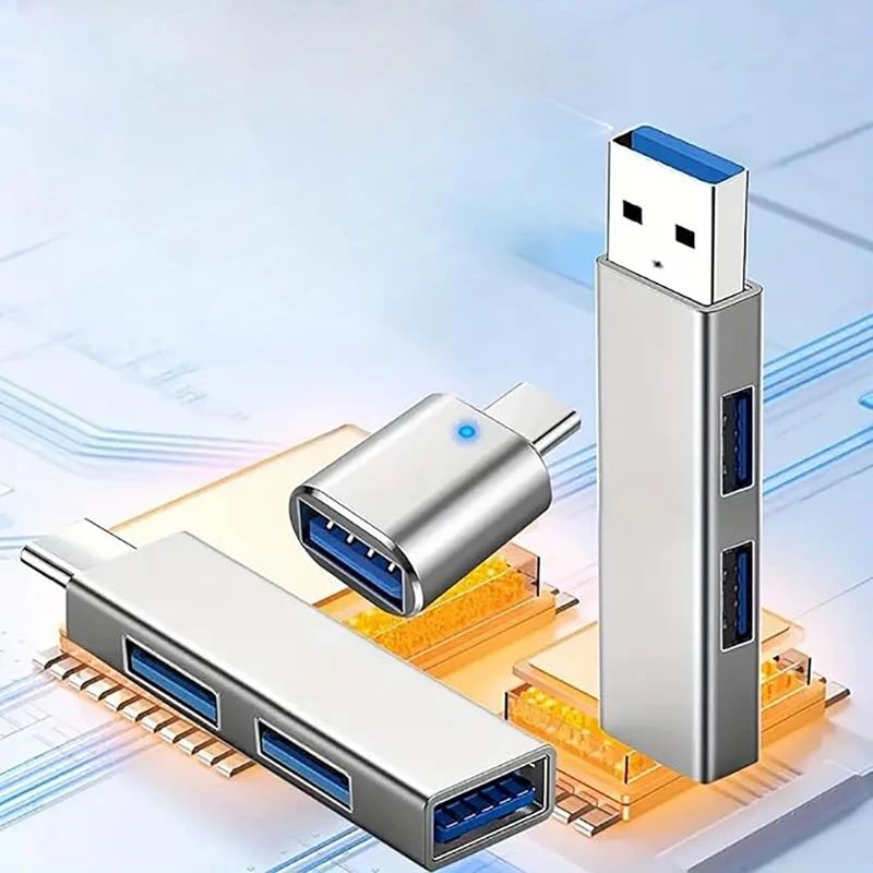 USB 3.0 Hub USB Hub 2.0 Multi USB Splitter Hub Use Power Adapter 3 Port Multiple Expander 2.0 USB 3.0 Hubfor PC