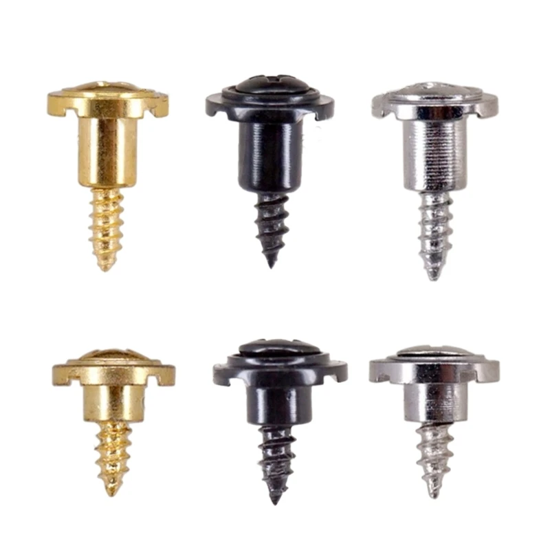 2 pçs guia retentor corda guitarra elétrica árvore redonda guias com fenda árvores