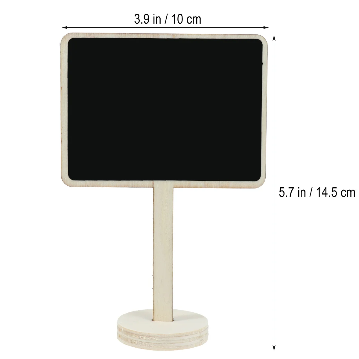 10Pcs Wooden Small Blackboard Square Mini Chalkboard Stand with Splint Base for Wedding Party Table Number Message Board