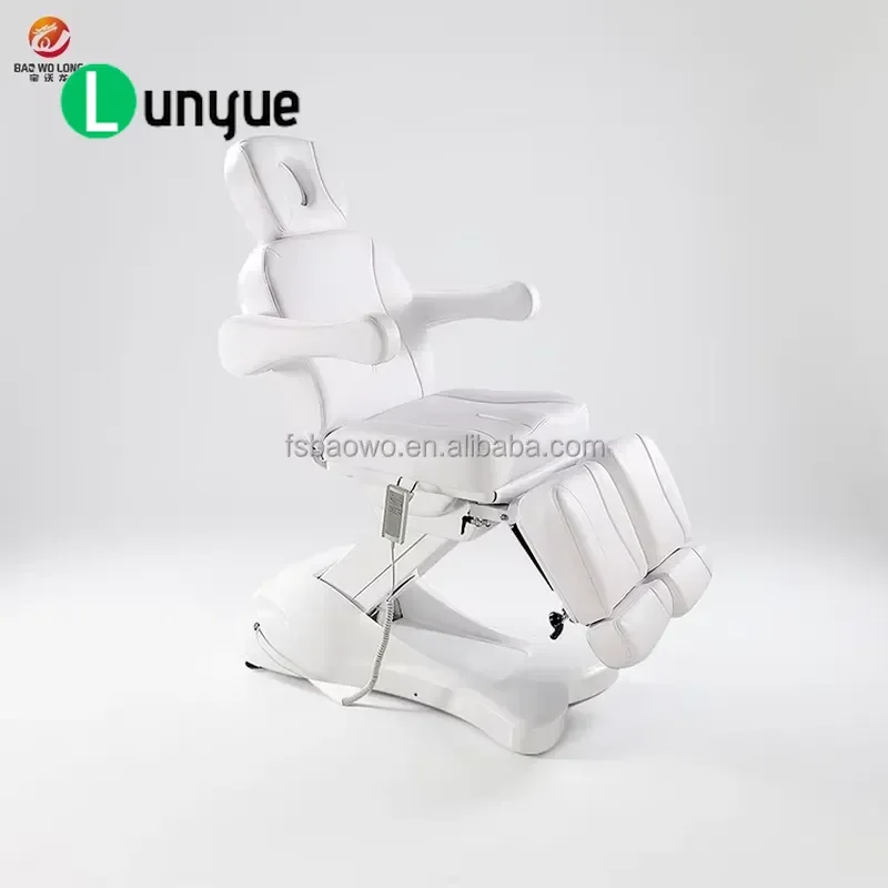 Foldable Electric Massage Bed 3 Motors Adjustable PU Facial Beauty Equipment Rugged Modern Design for Spa Clinic
