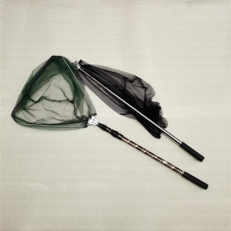 

Landing Extendable Nylon Mesh Sea Diameter Alloy Handle Aluminum Fish Net Rod Fishing Frame Gear Handling Stainless Carp Trout