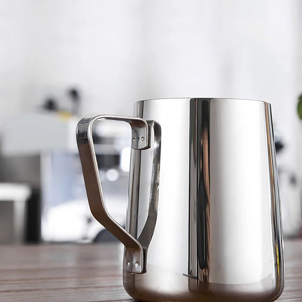 

Кувшин для вспенивания молока из нержавеющей стали, большой вместительный кувшин для вспенивания молока, чашка для сливочного кофе Latte Art, чашка из нержавеющей стали