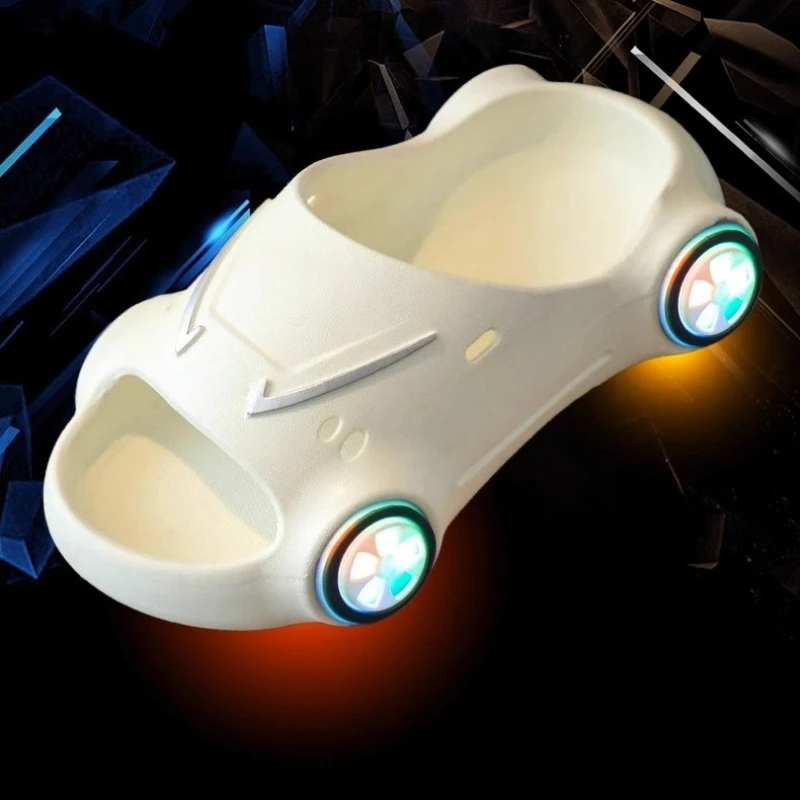 

Non-slip baby boy girl car glowing cool slippers