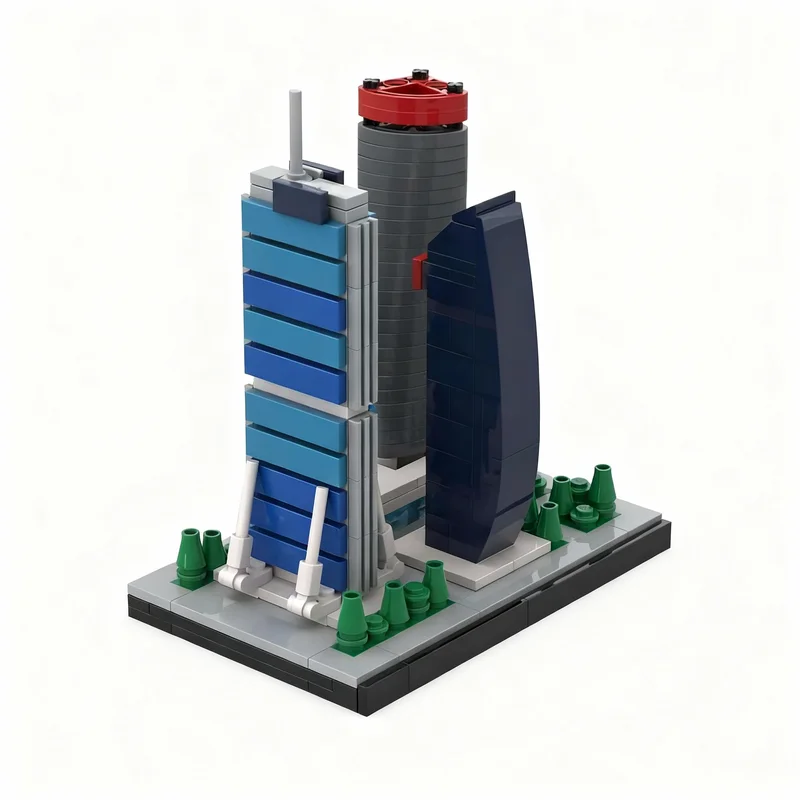 283pcs MOC Milan City Life Add-on 