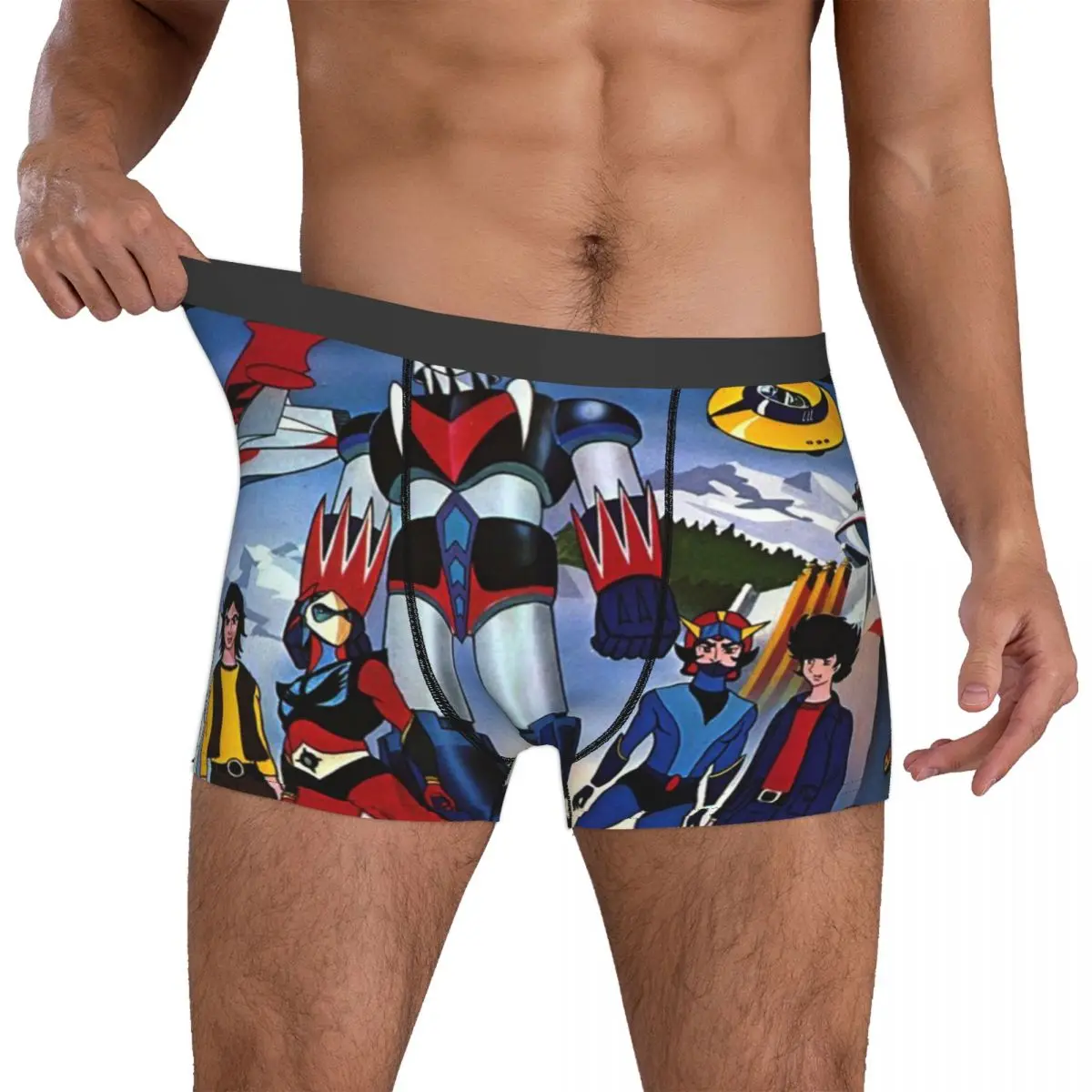 شخصيات الرجال سراويل داخلية للرجال السروال UFO روبوت Goldrake Grendizer الخيال العلمي أنيمي تنفس للغاية عالية الجودة هدايا عيد الميلاد