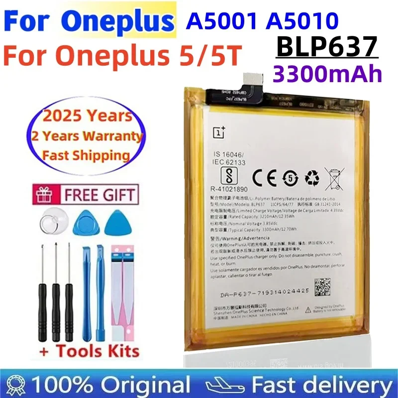 

BLP637 Сменный аккумулятор для телефона Oneplus 5/5T A5001A50 3300 мАч большой емкости для One Plus телефонные аккумуляторы + бесплатные инструменты