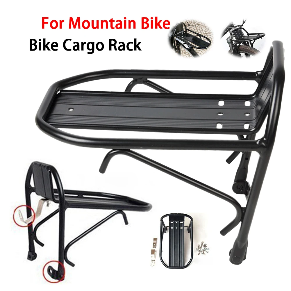 

Bike Front Rack Bike Cargo Rack 10KG Load Capacity Luggage Carrier Aluminum Alloy Cargo Pannier Rack for Cycling Accessories
