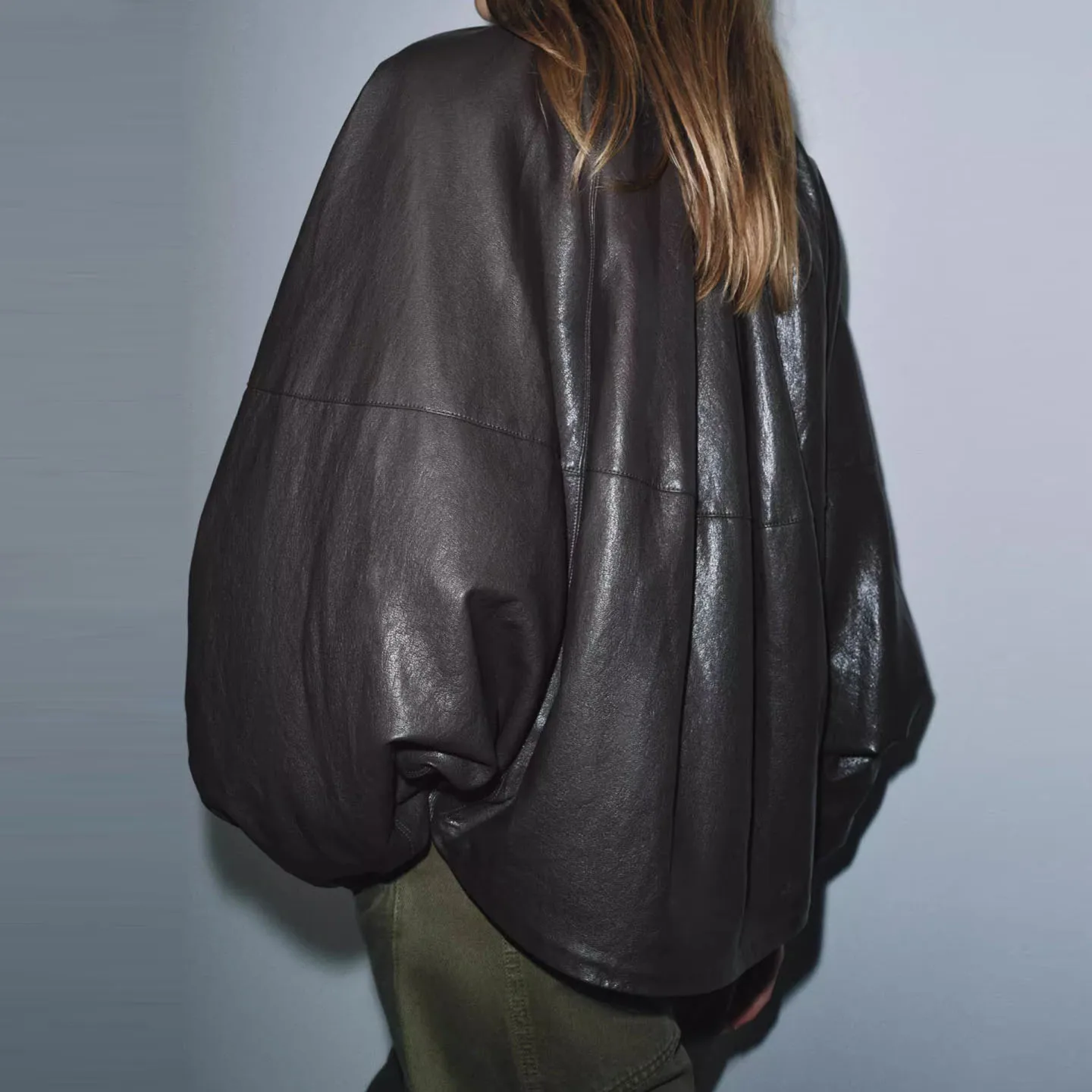 Z Women's Faion Leather Effect Pilot Jaet Coat Stand Fit ort Outerwear Long Sve Zipper Closure Autumn 2025